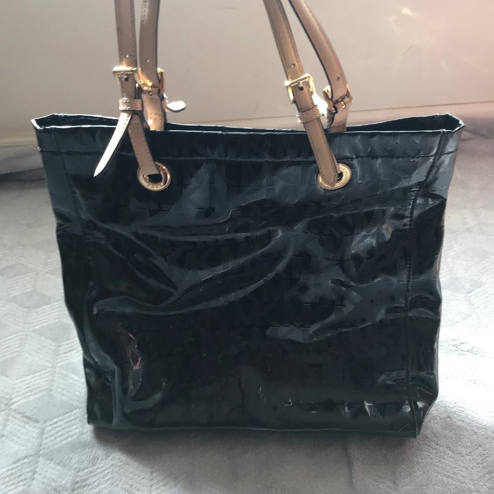 Michael Kors Patent Leather Tote Bag (Black)